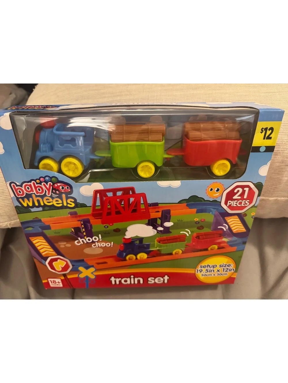 Baby Wheels 21-Piece Train Set with Tracks and Bridge